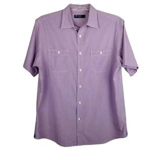 Cremieux Purple Button Up T-shirt